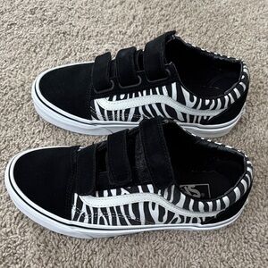 Vans Black and White Zebra Print Sneakers